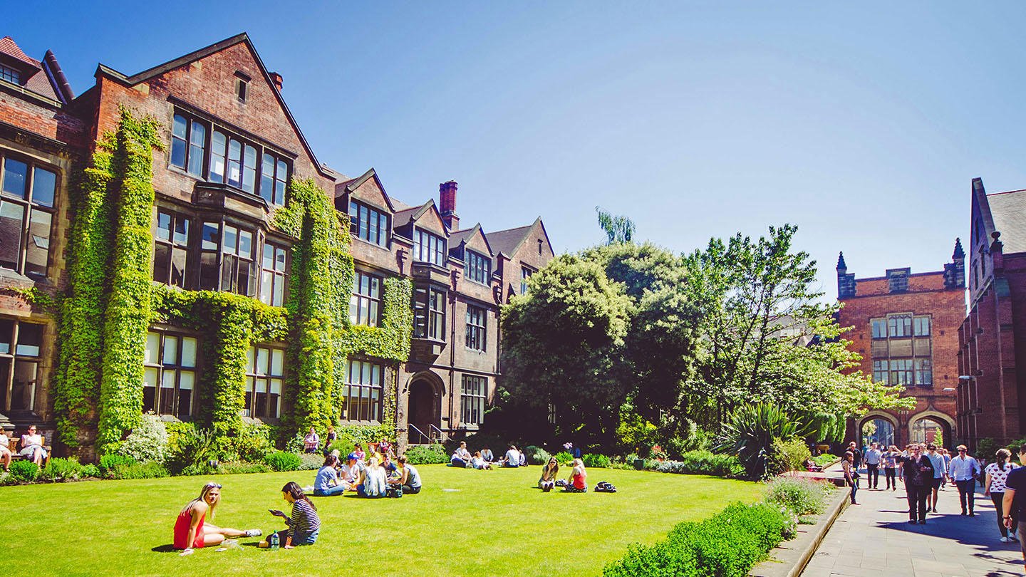 Newcastle University's historic campus buildings with modern facilities in the United Kingdom.